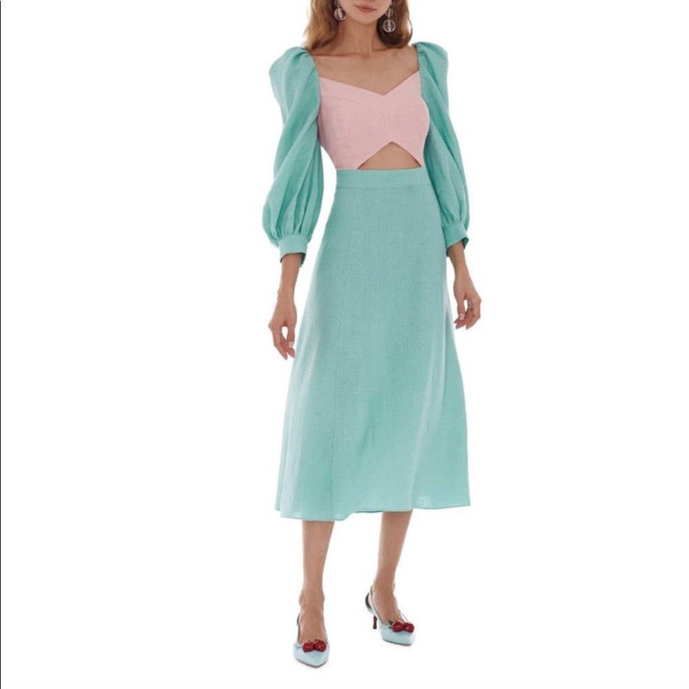 Lee Pfayfer Mint Candy Dress